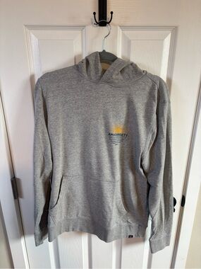 Faherty Gray Hooded Pullover with Subtle Sun Graphic